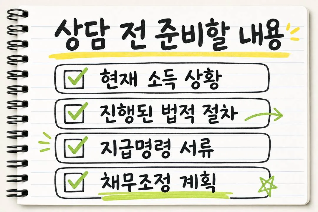 상담 전 준비할 내용