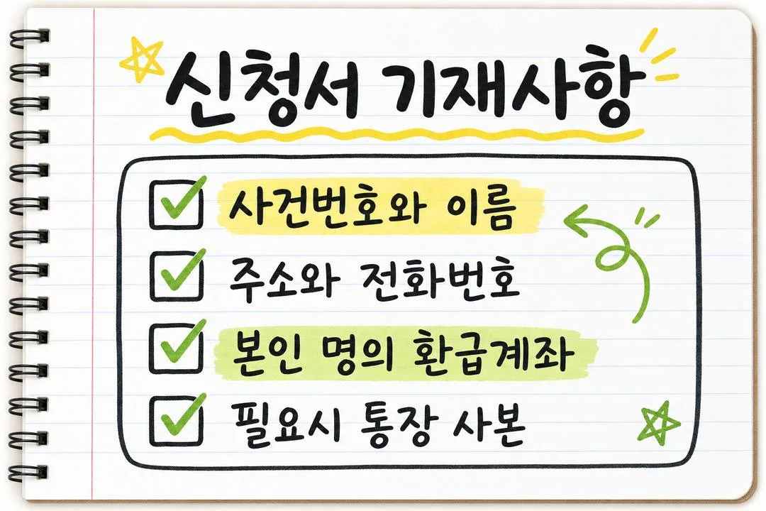 신청서 기재사항