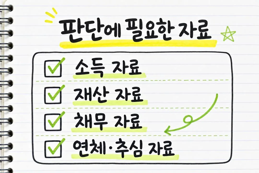 판단에 필요한 자료