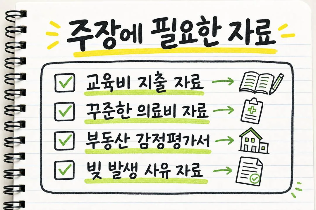 주장에 필요한 자료