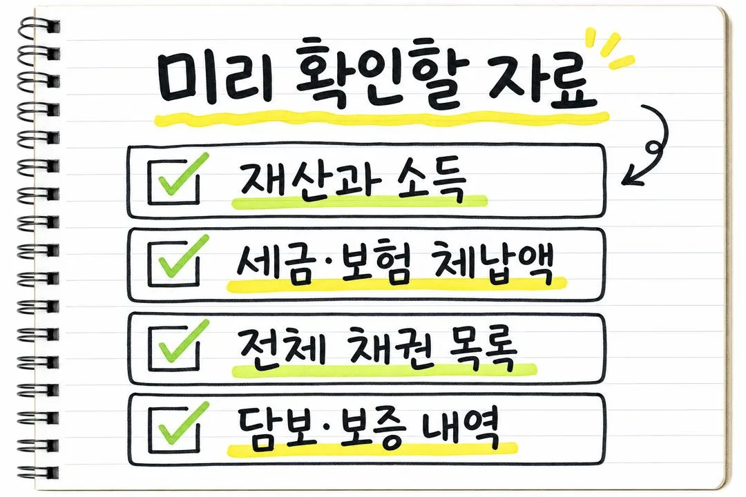 미리 확인할 자료
