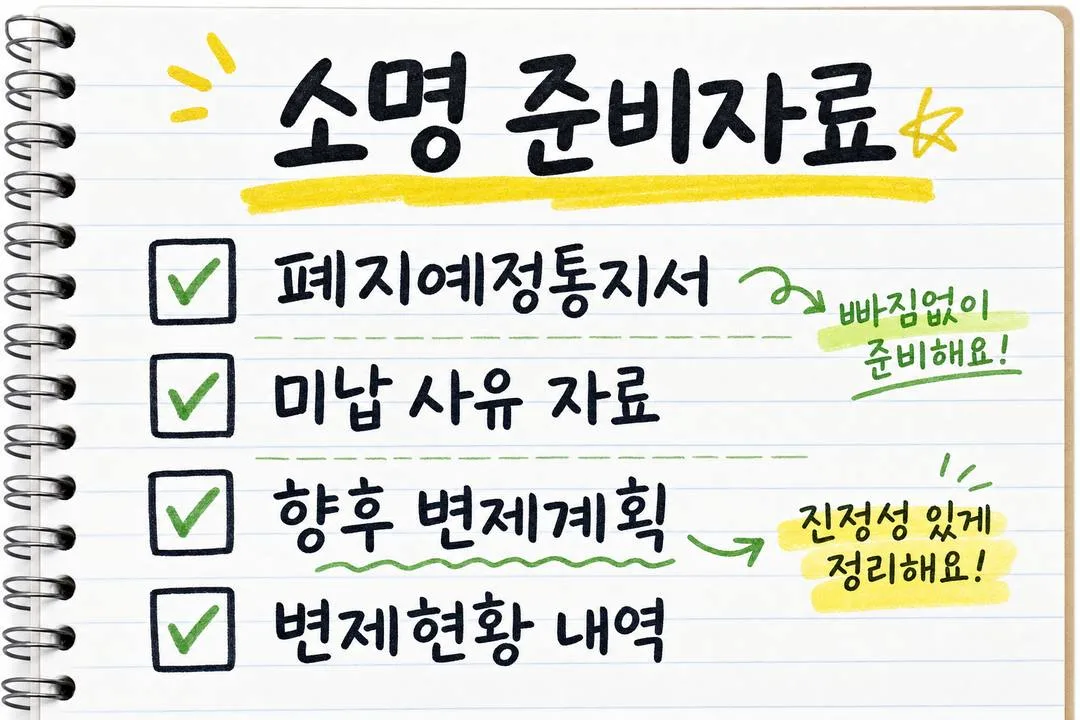 소명 준비자료