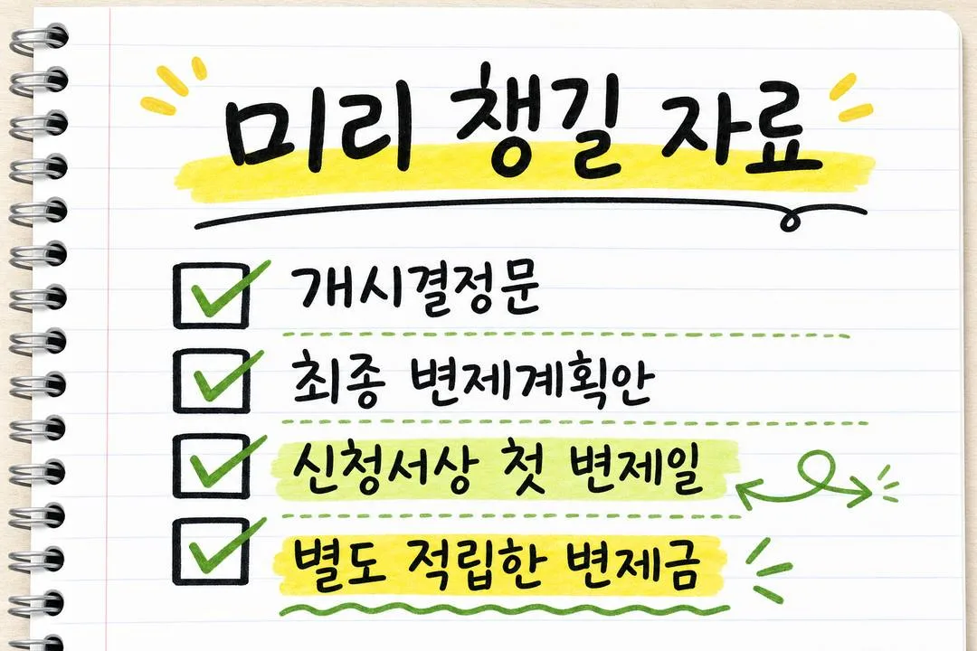 미리 챙길 자료