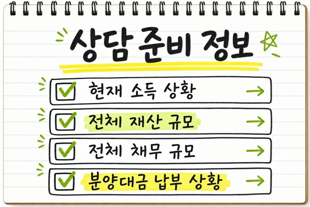 상담 준비 정보