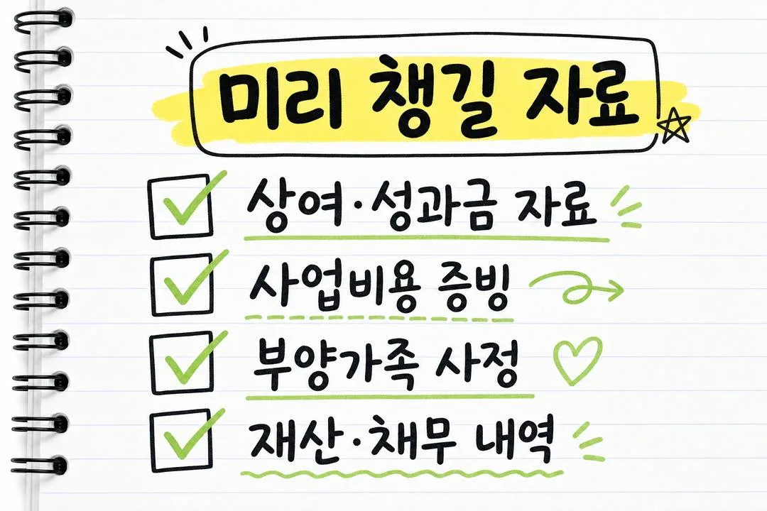 미리 챙길 자료