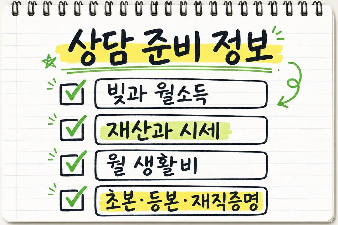 상담 준비 정보