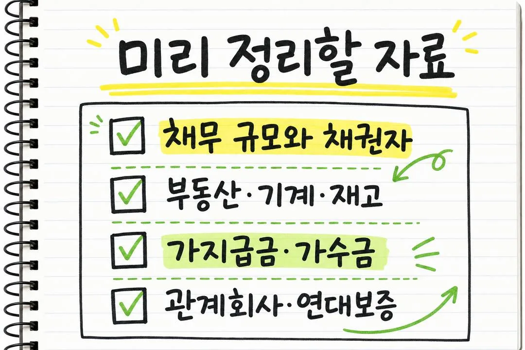 미리 정리할 자료