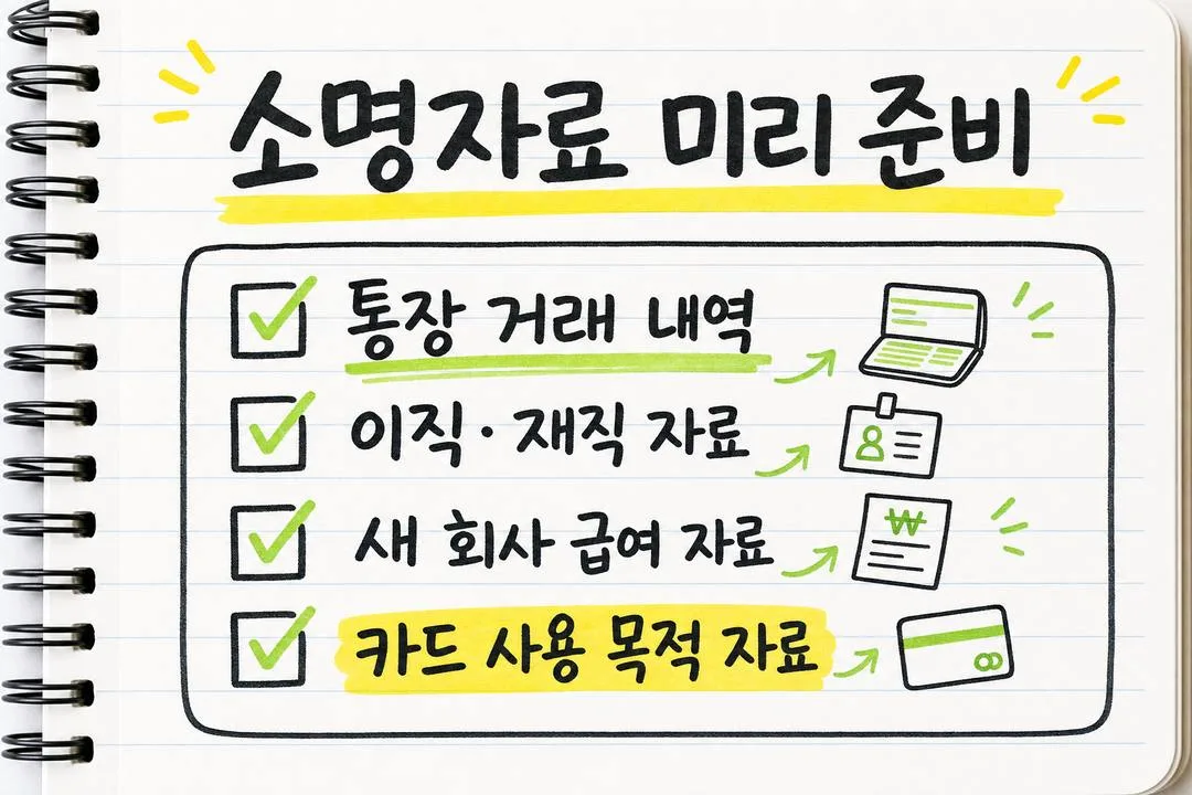 소명자료 미리 준비