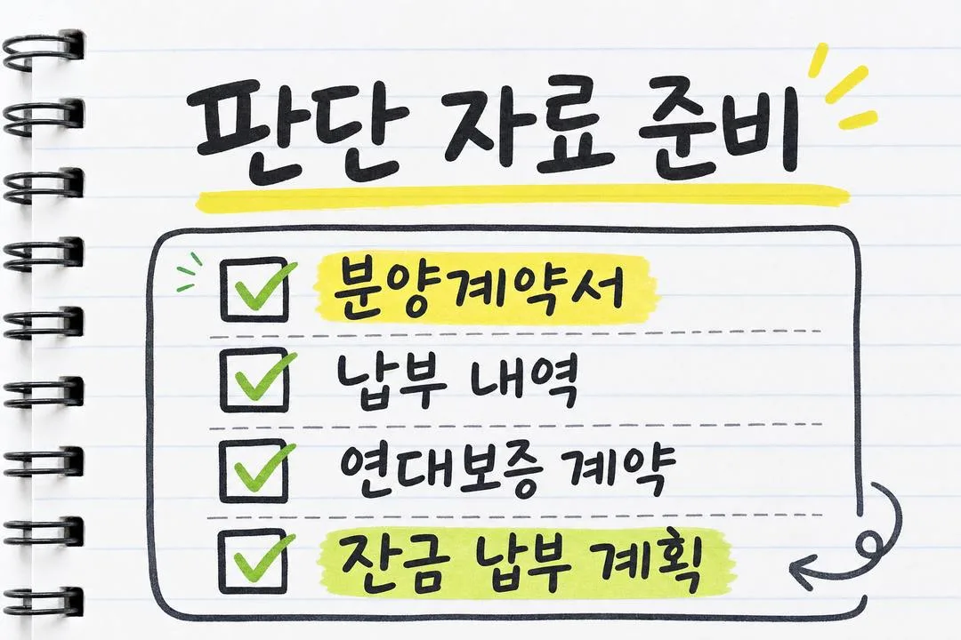 판단 자료 준비